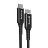 Crong Armor Link USB-C auf USB-C Kabel 100W PD 5A 200cm Schwarz