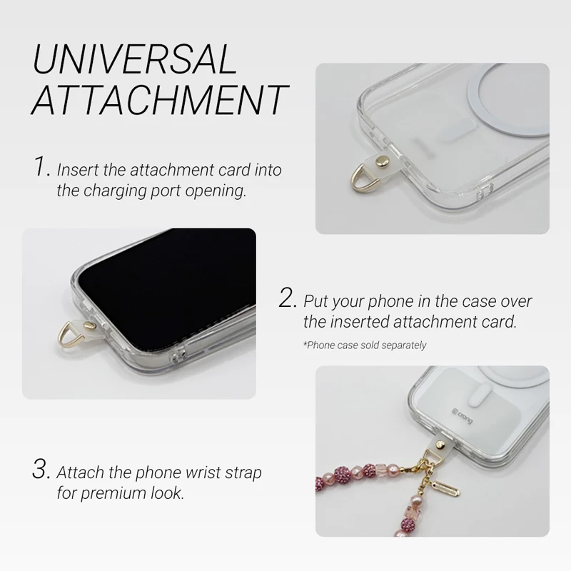 Crong Phone Charm Lanyard Anchor Gold