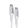 Crong Armor Link USB-C auf USB-C Kabel 100W PD 5A 200cm Weiß
