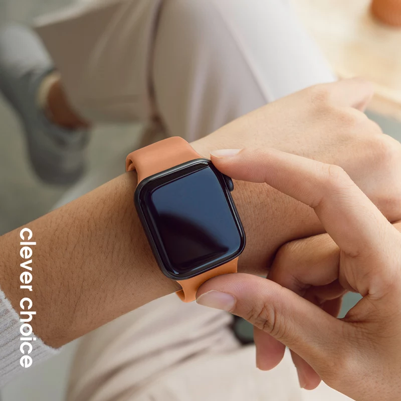 Crong Liquid Strap für Apple Watch 38/40/41/42 mm (Orange)
