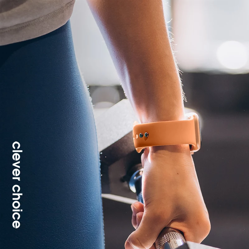 Crong Liquid Strap für Apple Watch 38/40/41/42 mm (Orange)