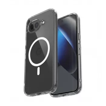 Crong Hybrid Clear Magnetic MagSafe Case für Google Pixel 10a (Transparent)
