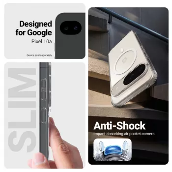 Crong Hybrid Clear Magnetic MagSafe Case für Google Pixel 10a (Transparent)