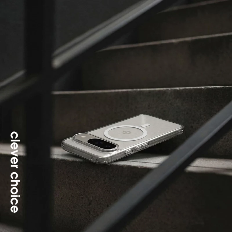 Crong Hybrid Clear Magnetic Case mit MagSafe für Google Pixel 10 / 10 Pro, Transparent