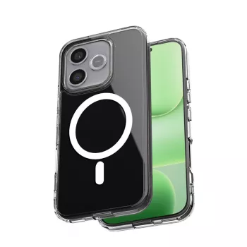 Crong Hybrid Clear Magnetic Case MagSafe für Honor 600 Lite 5G (Transparent)