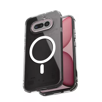 Crong Hybrid Clear Magnetic Case für Nothing Phone 4a, MagSafe-kompatibel, Transparent