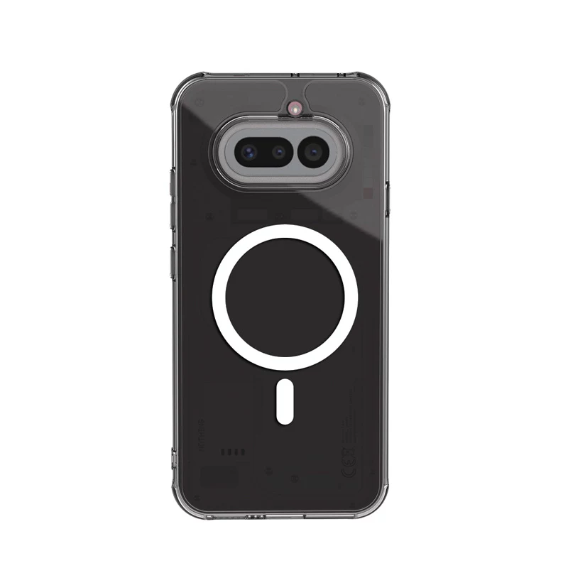 Crong Hybrid Clear Magnetic Case für Nothing Phone 4a, MagSafe-kompatibel, Transparent