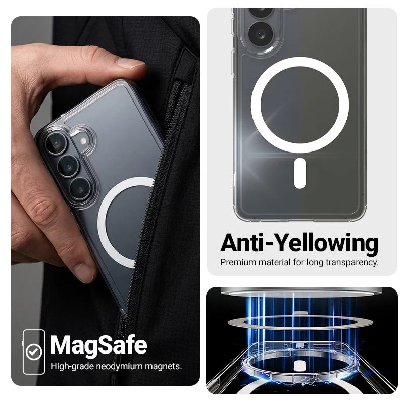 Crong Hybrid Clear Magnetic Case MagSafe für Nothing Phone 4a Pro (Transparent)