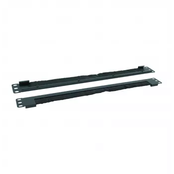 RACKTEL RL-ZASZF 1U Bürsten-Kabeleinführungsblende für 19-Zoll-Rack, Schwarz (RAL 9005)