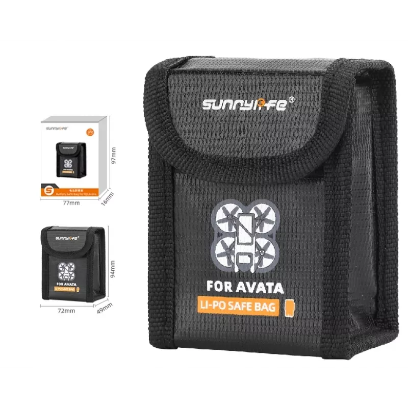 SUNNYLIFE Akku-Schutztasche für DJI Avata Intelligent Flight Battery - Schwarz