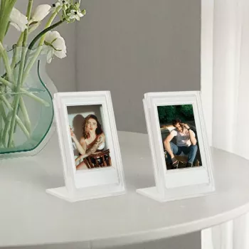 LOVEINSTANT 2x Transparenter Bilderrahmen + Aufbewahrungsbox für Fujifilm Instax Mini 12, 11, 9, 8, 7s, 70, 90, 50, 40, Evo, Liplay, Link 2, Link SE