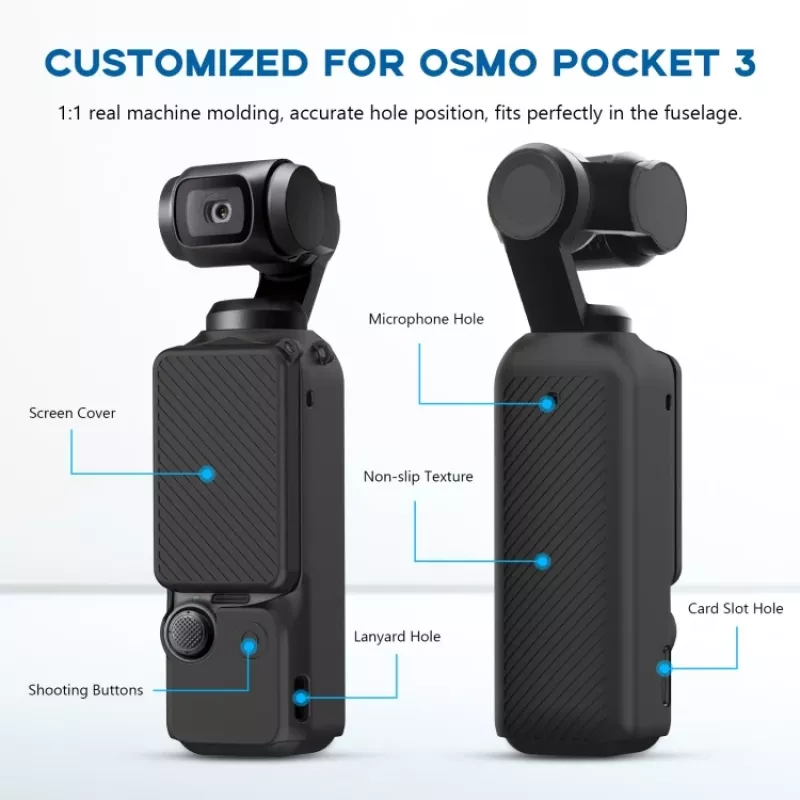 PULUZ Silikon-Schutzhülle für DJI Osmo Pocket 3 - Schwarz