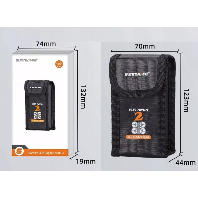 SUNNYLIFE Feuerfeste Tasche für 1x DJI Avata 2 Akku - AT2-DC781-1