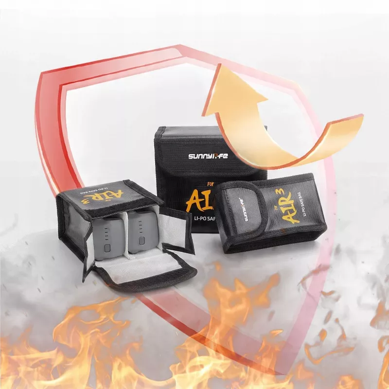 SUNNYLIFE feuerfeste Tasche für 1 DJI Air 3 / 3S Akku