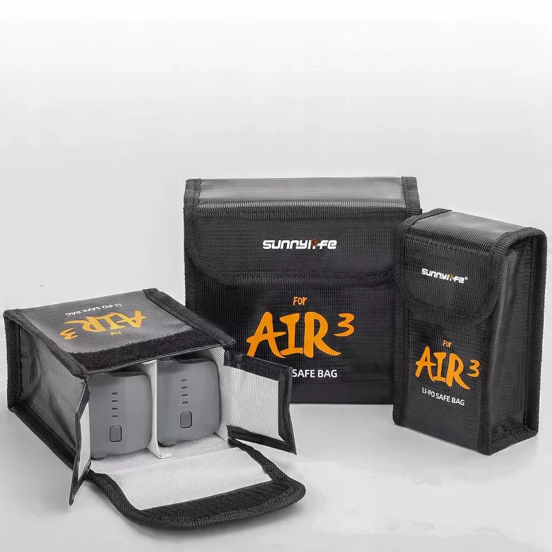 SUNNYLIFE feuerfeste Tasche für 1 DJI Air 3 / 3S Akku