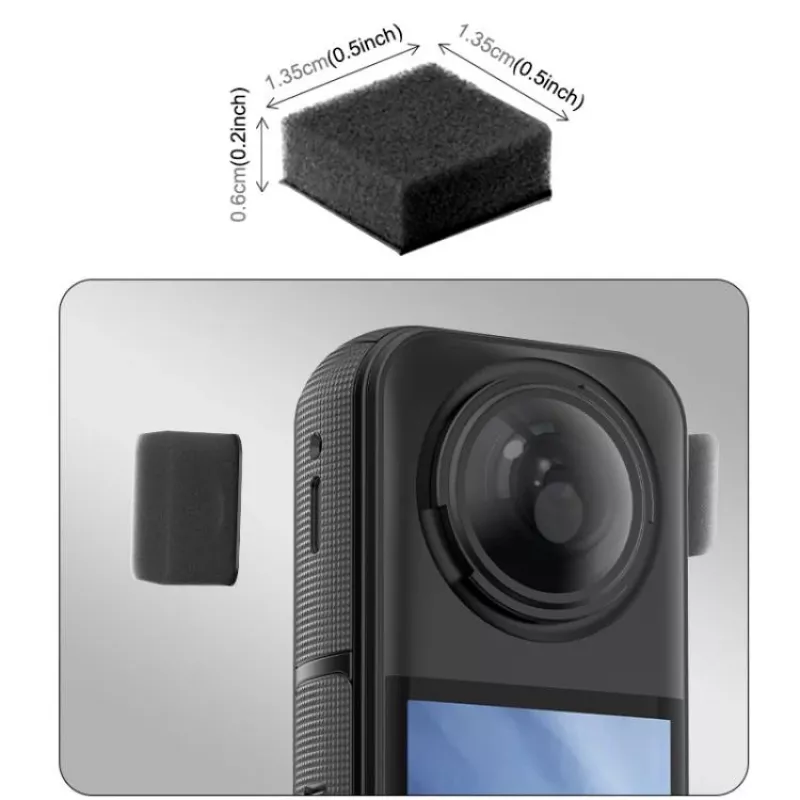 PULUZ 6x Windschutz-Schaumstoffabdeckung für Insta360 X5 / X5 / X4 / X3 / PU775B