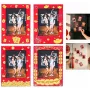 LOVEINSTANT 4x Magnetischer Bilderrahmen für Instax Mini, Rot/Gold