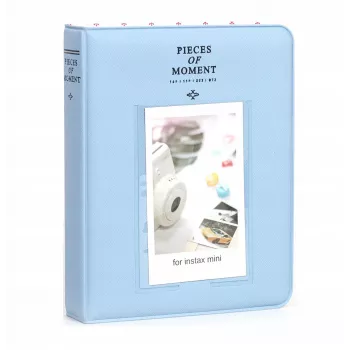 LOVEINSTANT Fotoalbum 64 Fotos für Fuji Instax Mini 13 12 11 40 41 99 Evo Link / Saturated Blue