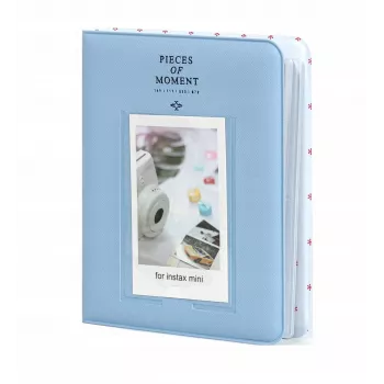 LOVEINSTANT Fotoalbum 64 Fotos für Fuji Instax Mini 13 12 11 40 41 99 Evo Link / Saturated Blue