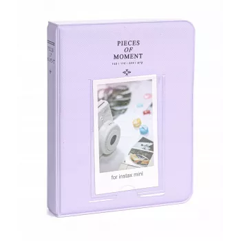 LOVEINSTANT Fotoalbum für 64 Fotos kompatibel mit Fuji Instax Mini 13 12 11 40 41 99 Evo Link / Lila