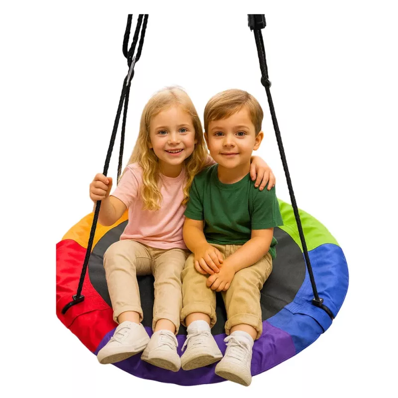 LEAN SPORT Gartenschaukel Storchennest für Kinder Bunt 100cm