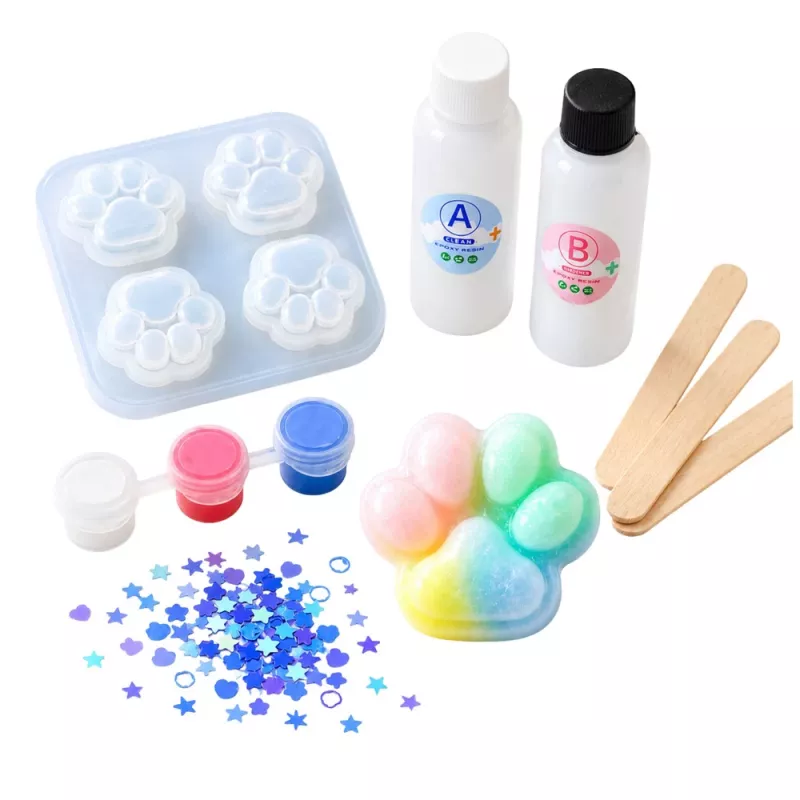 LEAN TOYS DIY Kreativset zum Herstellen von Squishies Katzenpfote 44 Teile