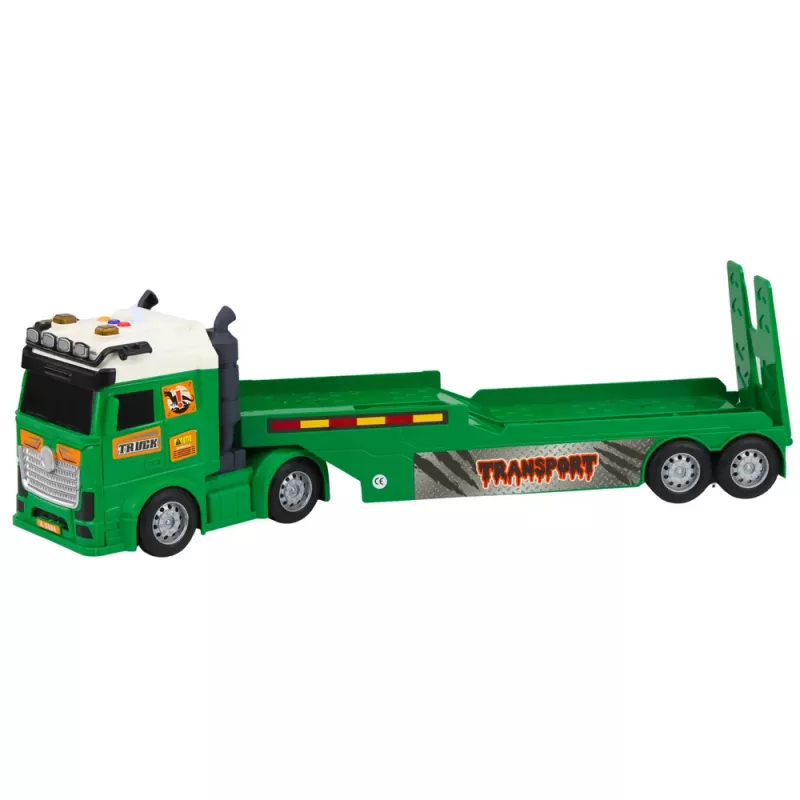 LEAN TOYS Dinosaur Transport Set: Truck, Tow Truck, Helicopter, Lights, Sound