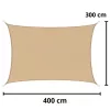 LEAN Rechteckiges Beige Wasserfestes Gartensegel 200x300 cm