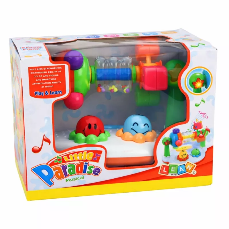 LEAN TOYS Interaktives Musikspielzeug für Kleinkinder Rassel Lichter Geräusche
