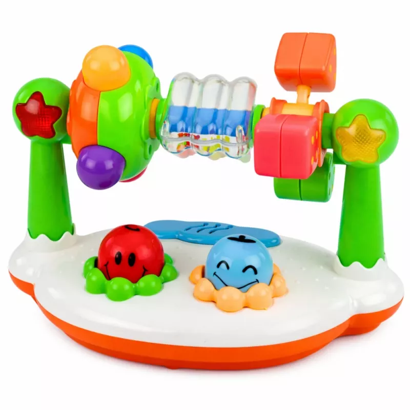 LEAN TOYS Interaktives Musikspielzeug für Kleinkinder Rassel Lichter Geräusche
