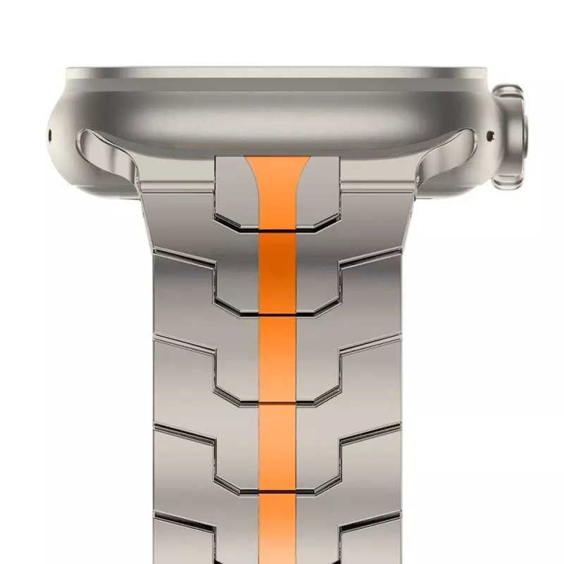 TECH-PROTECT STAINLESS LINE Apple Watch Armband 44/45/46/49 mm Titanium/Orange