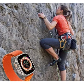 TECH-PROTECT Nylon Pro Apple Watch Armband für Series 6/7/8/9/10/SE/Ultra 1/2 (44/45/46/49 mm) Navy/Grau