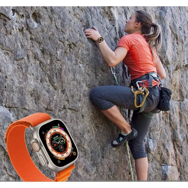 TECH-PROTECT Nylon Pro Apple Watch Armband für Series 6/7/8/9/10/SE/Ultra 1/2 (44/45/46/49 mm) Navy/Grau