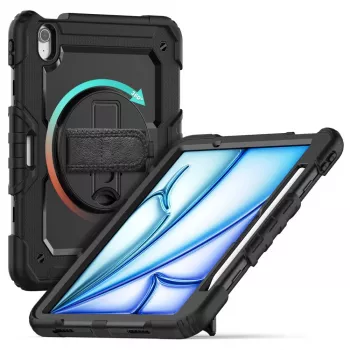 Tech-Protect Solid360 Case für iPad Air 11 inch 6/7/8 (2024-2026) - Schwarz