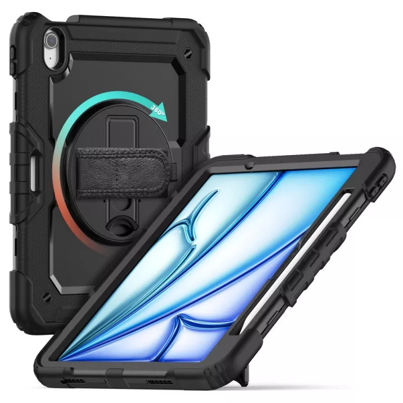 Tech-Protect Solid360 Case für iPad Air 11 inch 6/7/8 (2024-2026) - Schwarz