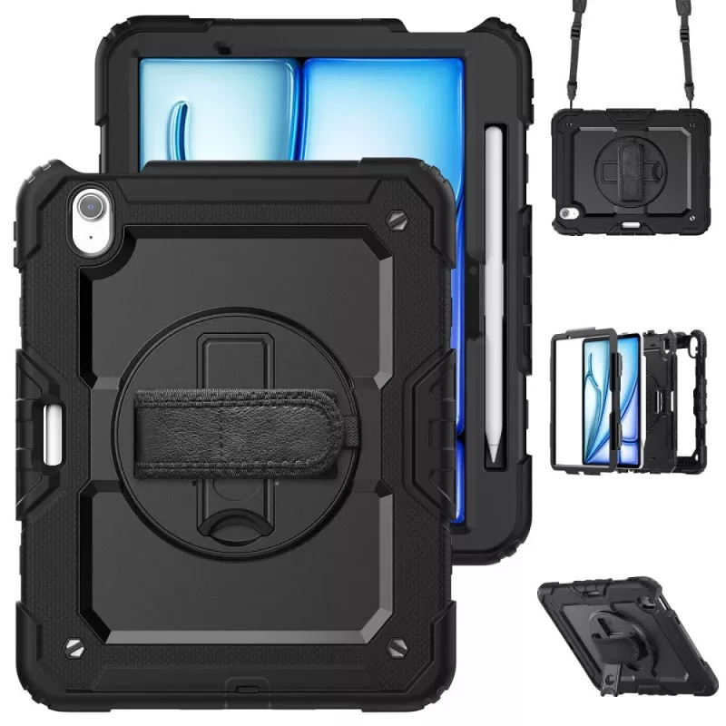 Tech-Protect Solid360 Case für iPad Air 11 inch 6/7/8 (2024-2026) - Schwarz
