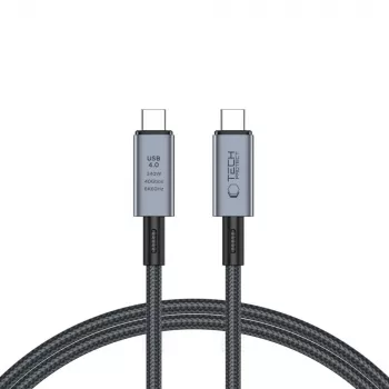 TECH-PROTECT ULTRABOOST MAX USB 4.0 8K 40Gbps Type-C Kabel PD240W 100cm Grau
