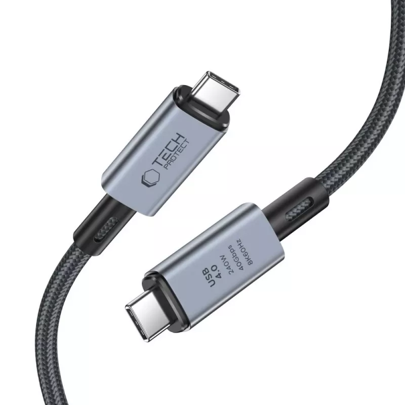 TECH-PROTECT ULTRABOOST MAX USB 4.0 8K 40Gbps Type-C Kabel PD240W 200cm Grau