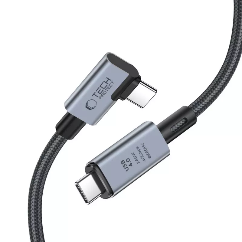 TECH-PROTECT ULTRABOOST MAX “L” USB 4.0 8K 40Gbps USB-C Kabel PD 240W 150cm Grau