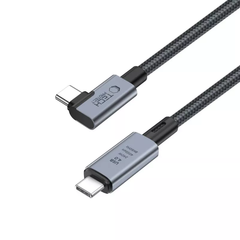 TECH-PROTECT ULTRABOOST MAX “L” USB 4.0 8K 40Gbps USB-C Kabel PD 240W 150cm Grau