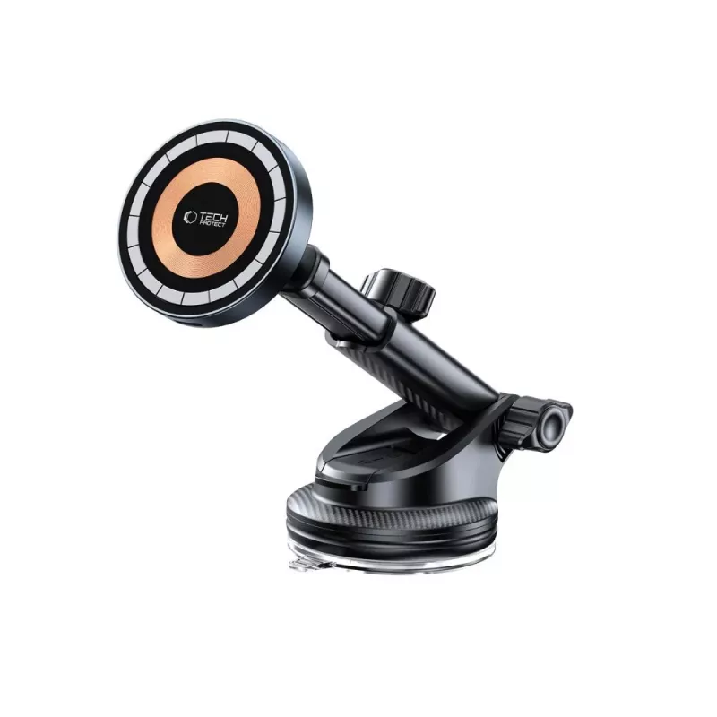 TECH-PROTECT MM15W-V5 Magnetic MagSafe Dashboard & Vent Car Mount Wireless Charger 15W Black