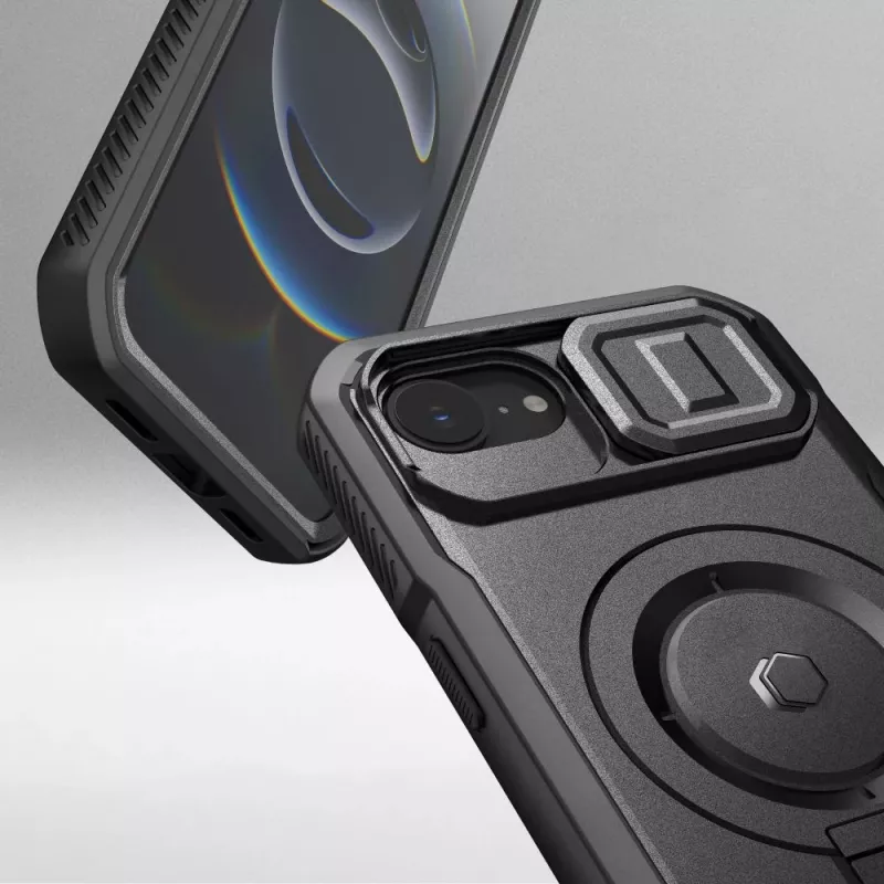 Tech-Protect Kevlar MagSafe Case für Apple iPhone 17e / 16e - Schwarz