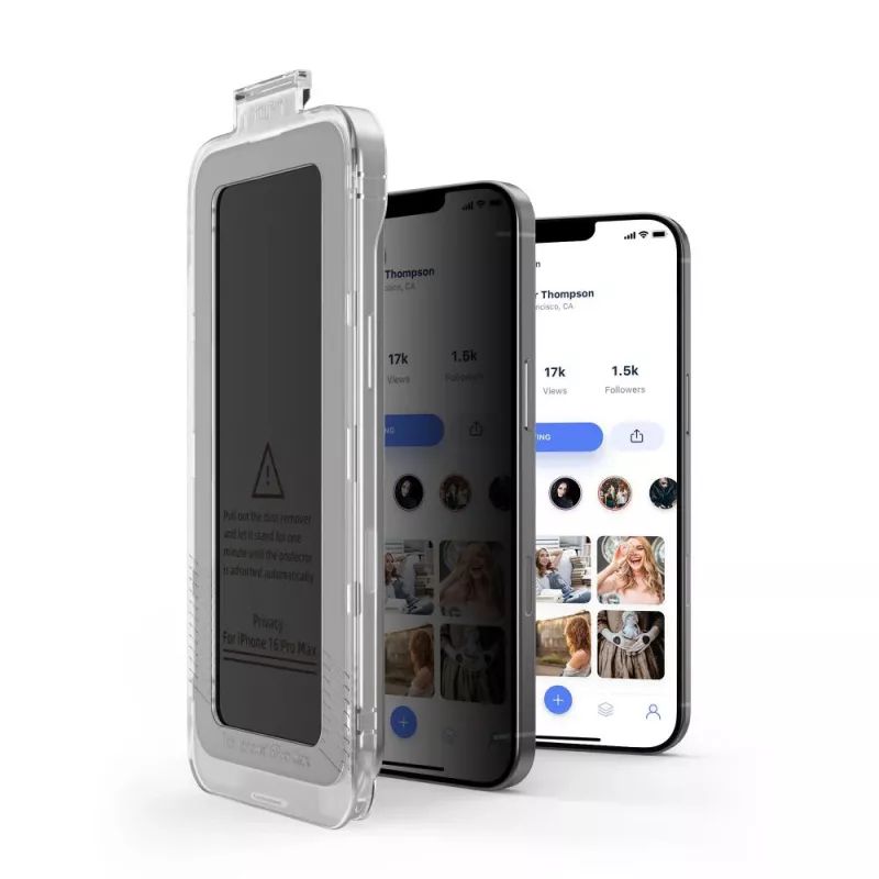 TECH-PROTECT Quick Set Spy+ Privacy Tempered Glass Screen Protector für Apple iPhone 12 / iPhone 12 Pro (2er-Pack)