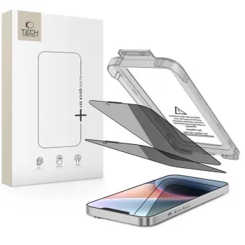 TECH-PROTECT Quick Set SPY+ Privacy Tempered Glass Screen Protector 2-Pack für iPhone 13 / 13 Pro / 14 / 16E / 17E