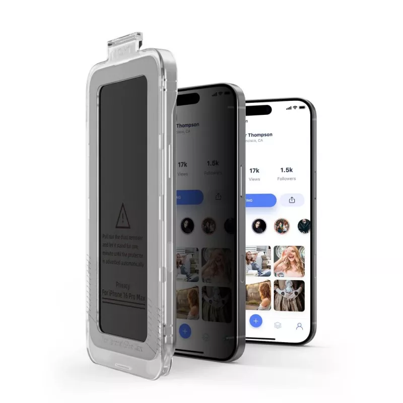 TECH-PROTECT Quick Set SPY+ Privacy Screen Protector 2-Pack für iPhone 16 Pro Max