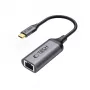 TECH-PROTECT ULTRABOOST Adapter USB-C auf Ethernet RJ45 1000 Mbps Schwarz
