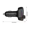 TECH-PROTECT CC07 3-Port Auto-Ladegerät PD 54W + FM-Transmitter Bluetooth Schwarz