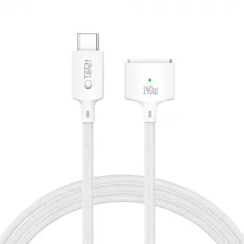 TECH-PROTECT MMC01 UltraBoost Magnetic MacBook Cable USB-C auf MagSafe 3 140W 200cm Weiß