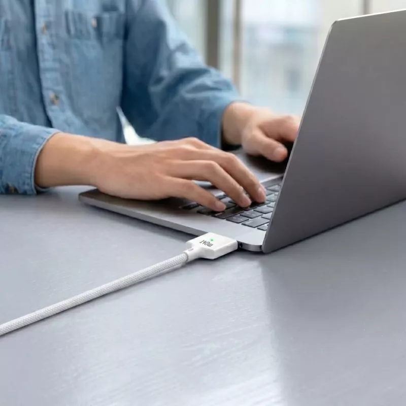 TECH-PROTECT MMC01 UltraBoost Magnetic MacBook Cable USB-C auf MagSafe 3 140W 200cm Weiß
