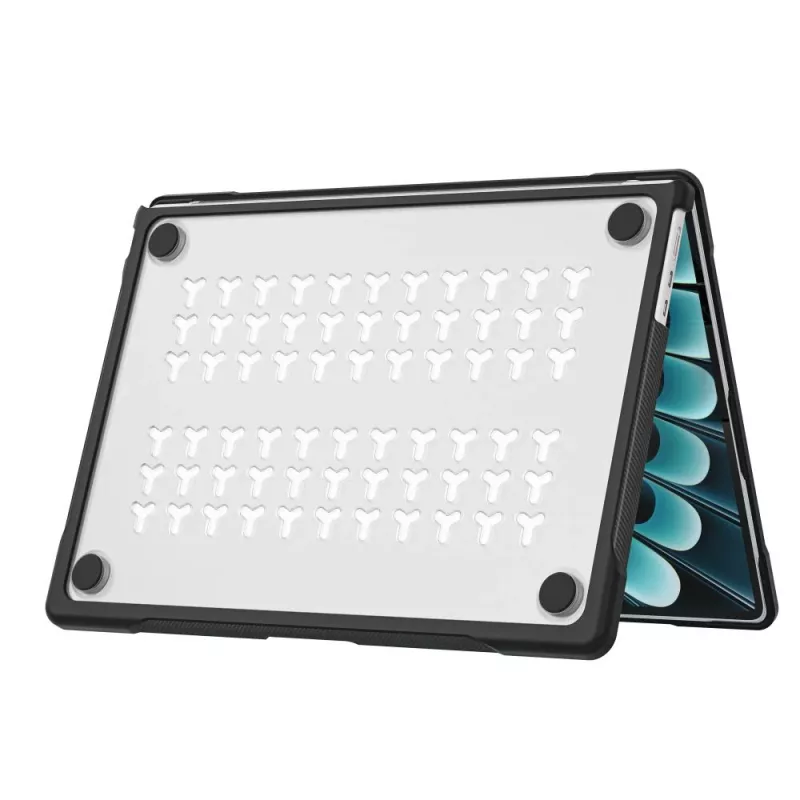 Tech-Protect Velar MacBook Air 13 M2-M5 2023-2026 Schwarz/Matttransparent